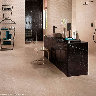 Керамогранит Atlas Concorde Marvel Stone Nero Marquina Lappato 75x150 см, A7GI