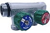 Коллектор Tiemme 2 отвода, регулируемый 3/4"х3/4(18) евроконус Maxima Corner (никель) 1850007 / 1871K
