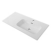 Тумба с раковиной Cezares Eco-Cer-N 100 см 2 ящика, 1 дверца, правая Bianco Lucido