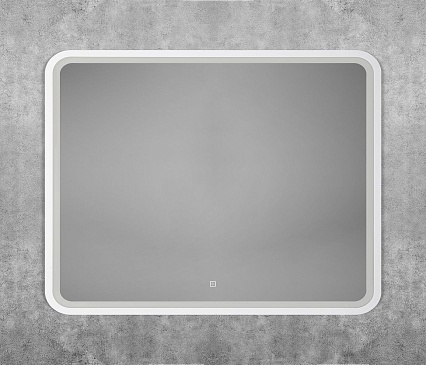 Зеркало Art&Max Genova 90x80 с подсветкой, белый матовый AM-Gen-900-800-DS-F-White