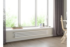 Вертикальный стальной радиатор GUARDO Retta 6P 230x1200 мм, 5 секций, S=9м², нижнее левое подключение 6P-1200-05 NK-GOR-L R9016(M)