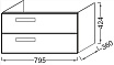 Тумба с раковиной Jacob Delafon Rythmik 80 см глубина 36 см