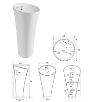 Раковина CeramaLux WK 8100 42.5 см