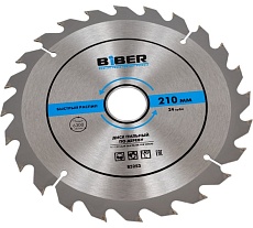 Диск пильный 210x32-30-25-20-16 z24, быстрый рез (5/25) Biber 85253 тов-123365