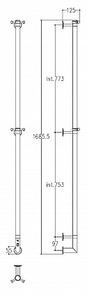 Полотенцесушитель электрический Margaroli Acrobaleno 616/L 5x167 хром