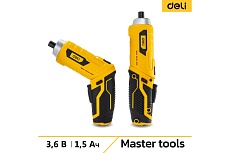 Аккумуляторная отвертка с поворотной рукоятью Deli DL-DP04-E2B1 102990