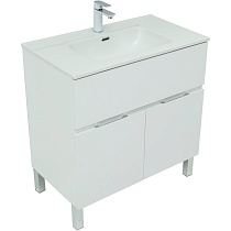 Мебель для ванной Aquanet Алвита New 80 см 1 ящик, 2 дверцы, белый матовый
