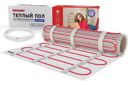 Нагревательный мат Rexant Classic RNX-15,0-2250 двухжильный с экраном 51-0527-2