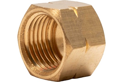 Гайка накидная 19, М16x1.5 LH, латунь, 5 шт в упаковке Krass 2190582