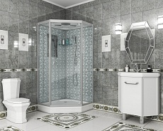 Душевая кабина Niagara Luxe 7701DW 90x90, серебро