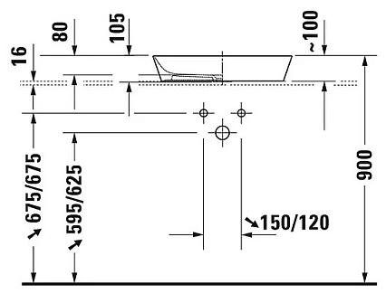 Раковина Duravit Cape Cod 23475500001 55 см