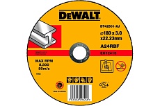 Диск отрезной по металлу (180х22.2 мм) для УШМ DeWalt DT 42501