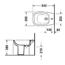 Напольное биде Duravit D-Code 22381000002