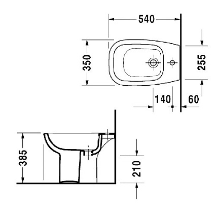 Напольное биде Duravit D-Code 22381000002