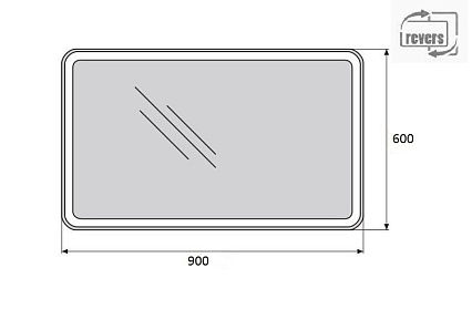 Зеркало BelBagno SPC-MAR-900-600-LED-BTN 90x60 см кнопочный выключатель