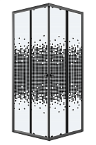 Душевой уголок Niagara Eco NG-1010-14QBLACK 100x100 стекло с рисунком мозаика, черный
