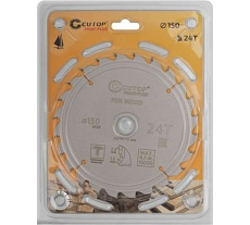Диск пильный с тефлоновым покрытием по дереву Profi plus 150x1.3/2x20/16/12 мм, 24Т CUTOP 75-15024Т