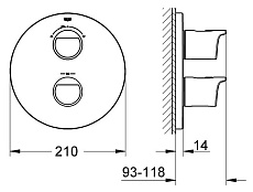 Смеситель для ванны Grohe Grohtherm 2000 New 19355001 термостат