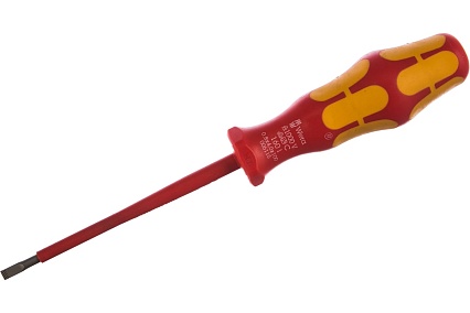 Отвёртка диэлектрическая WERA VDE, SL 0.8х4.0х100 мм, WE-006115