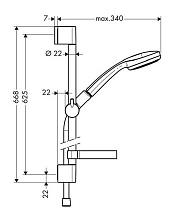 Душевой гарнитур Hansgrohe Croma 100 1jet/Unica C 27717000