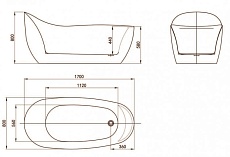 Акриловая ванна BelBagno BB205 170x80 белый