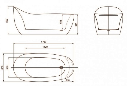 Акриловая ванна BelBagno BB205 170x80 белый