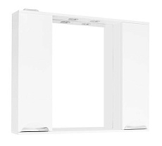 Зеркальный шкаф Style Line Жасмин 100x83 см с подсветкой, белый ЛС-00000586