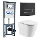 Комплект Weltwasser 10000011512 унитаз Salzbach 043 GL-WT + инсталляция Marberg 410 + кнопка Mar 410 SE MT-BL