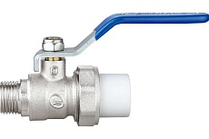 Шаровой кран DOUBLE-LIN 1 сварная головка и НР, латунный резьбовой - 32x1&quot; LL1138 (32x1&quot;)