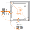 Душевой уголок Cezares ELENA-W-A-22-100-C-Cr 100x100 прозрачный, квадратный