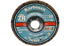Круг лепестковый торцевой, угловой, цирконат 100% 125х22.2 мм, P-80 ABRAFORM AF-FLAP-CN-125-P80-ZR100