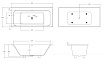 Ванна из искусственного камня Cezares Slider 170x80 см белый матовый CZR-SLIDER-170-80-57-SSB