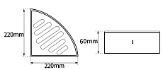 Полка Rush Edge ED77153B угловая, черный