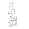 Мебель для ванной Руно Классик 65 см угловая, белый