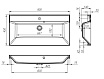 Раковина Art&Max AM-LAV-900-MR-FА 90 см