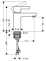 Смеситель для раковины Hansgrohe Metris S 31068000