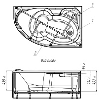 Фронтальная панель 1MarKa Flat Diana 150 L/R