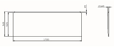 Фронтальная панель Am.Pm X-Joy W94A-170-070W-P1 170x70 см