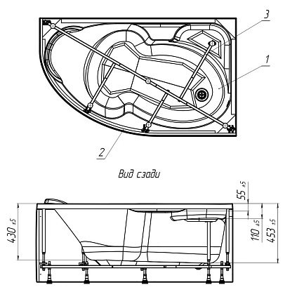 Фронтальная панель 1MarKa Flat Diana 150 L/R