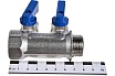 Коллектор СТМ 2 выхода, шаровой кран, наружная резьба, 3/4х1/2 C2MB3412