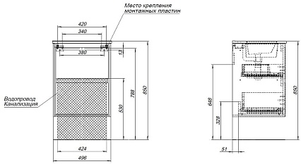 Мебель для ванной Aquanet Милан 50 см дуб светлый