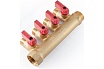 Коллектор с шаровыми кранами PROFACTOR в/н 1" х 4 вых 1/2"нар PF MV 265.4