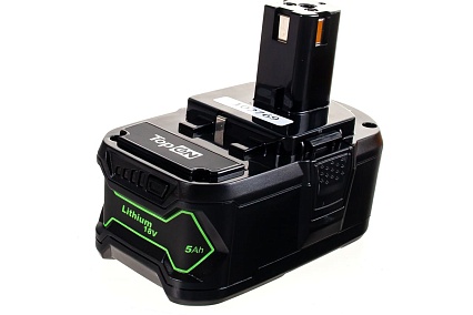 Аккумулятор для электроинструмента Ryobi (Li-Ion, 18В, 5Ач) Topon PN: RB18L50 TOP-PTGD-RY-18-5.0-Li