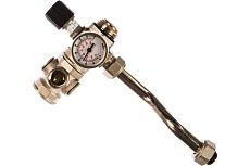 Проходной байпас Valtec с перепускным клапаном, 200 мм, с термометрами VT.0667T.0.0