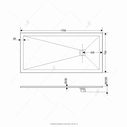 Поддон для душа RGW ST-W 16152717-01 70x170 белый