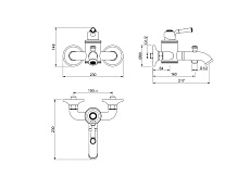 Смеситель для ванны Aquatek Классик AQ1540MB черный матовый