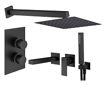 Душевой набор Plumberia TAG KITTGT18QNO220 черный матовый