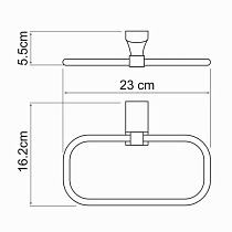 Вешалка для полотенец WasserKRAFT Exter K-5260 кольцо