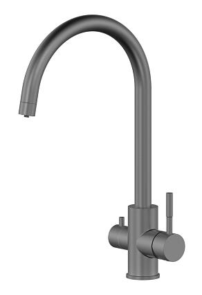 Смеситель для кухни Oliveeka OL-458022-BGM с подкл. к фильтру, оружейный металл