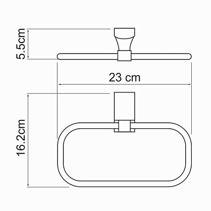 Вешалка для полотенец WasserKRAFT Exter K-5260 кольцо